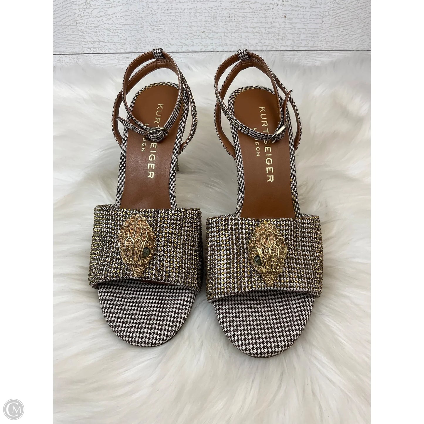 Shoes Designer By Kurt Geiger In Gold & Silver, Size: 7.5