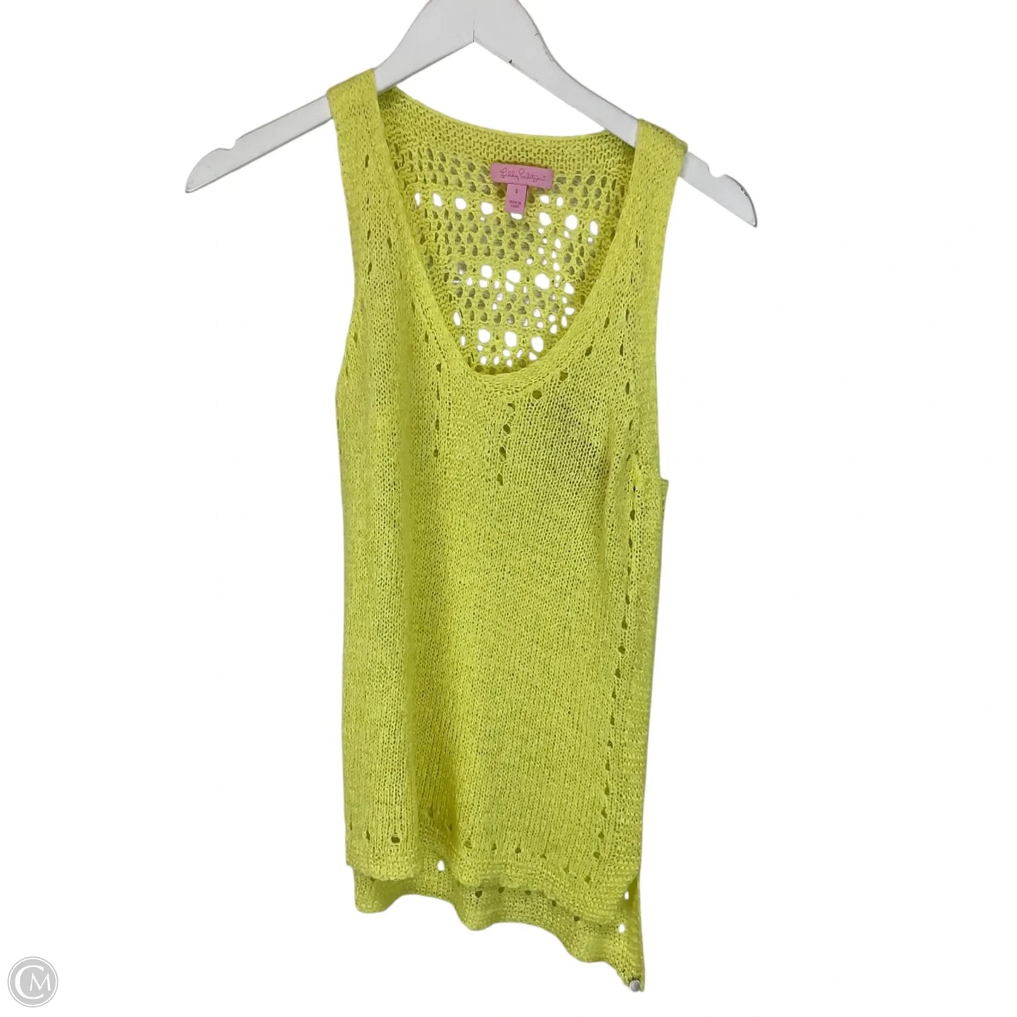 Top Sleeveless Designer By Lilly Pulitzer In Yellow, Size: S