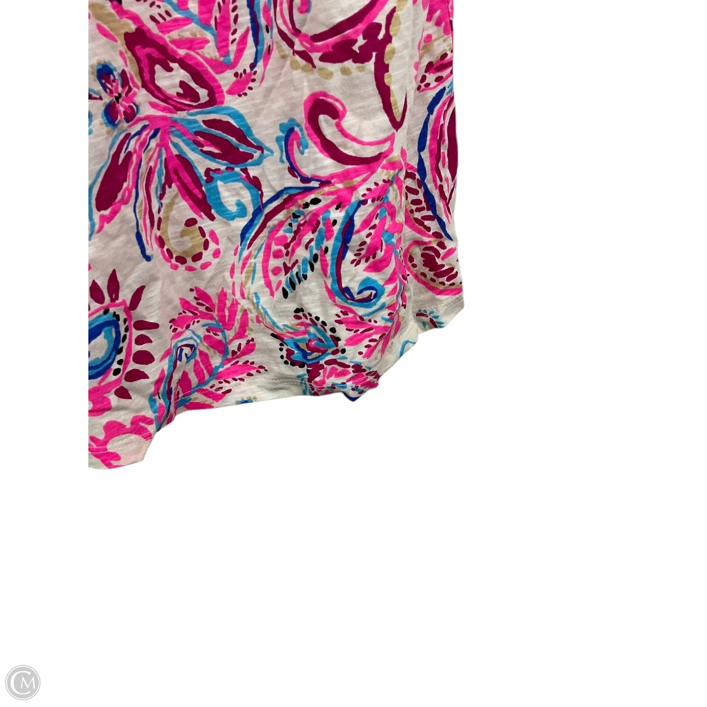 Top Short Sleeve Designer By Lilly Pulitzer In Pink, Size: L