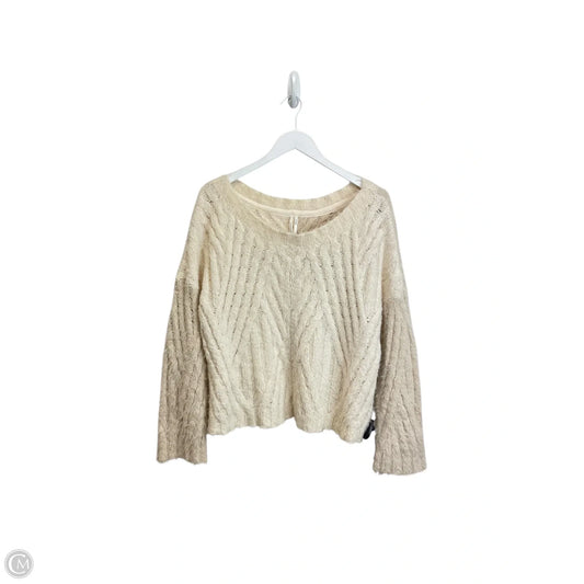 Sweater By Anthropologie In Cream, Size: Xl
