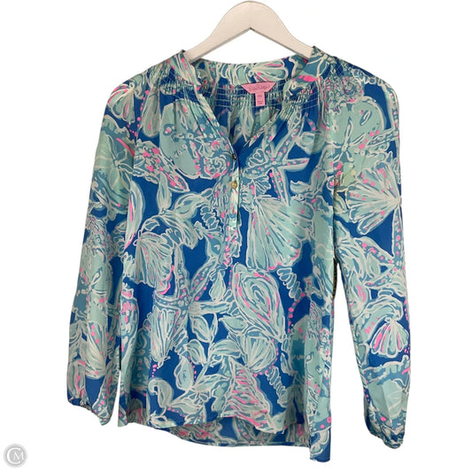 Top Long Sleeve Designer By Lilly Pulitzer In Multi-colored, Size: Xxs