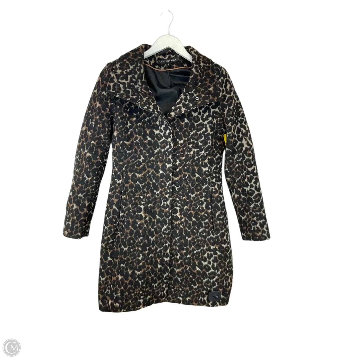 Coat Peacoat By Via Spiga In Animal Print, Size: 8