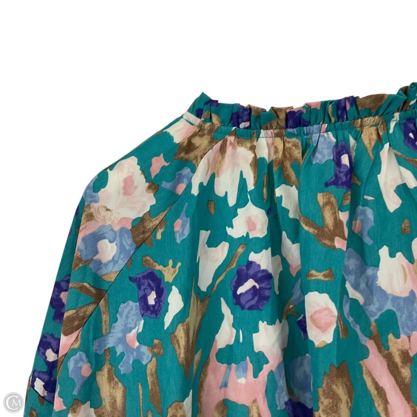 Top Short Sleeve By Entro In Blue, Size: L