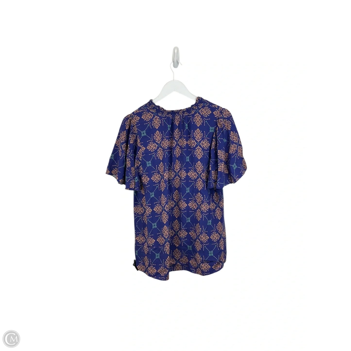 Top Short Sleeve By Philosophy In Blue, Size: 1x