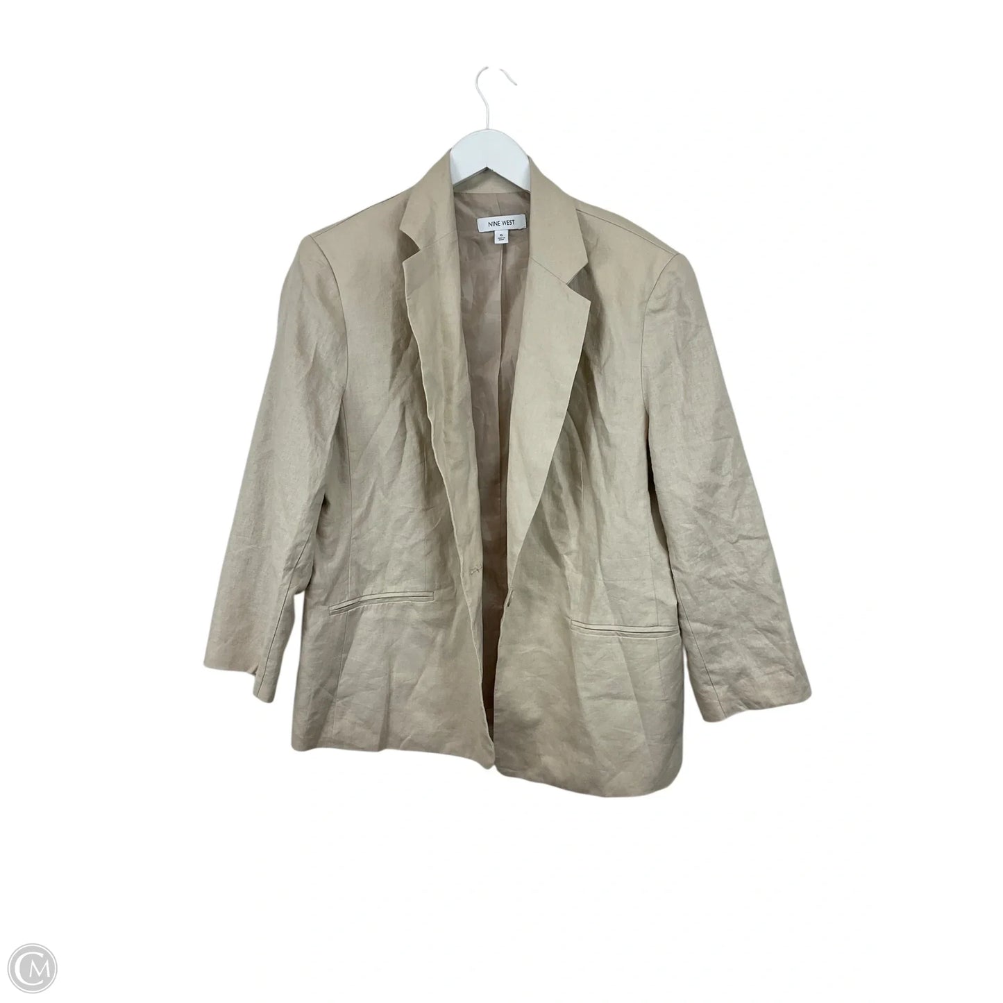 Blazer By Nine West Apparel In Tan, Size: Xl