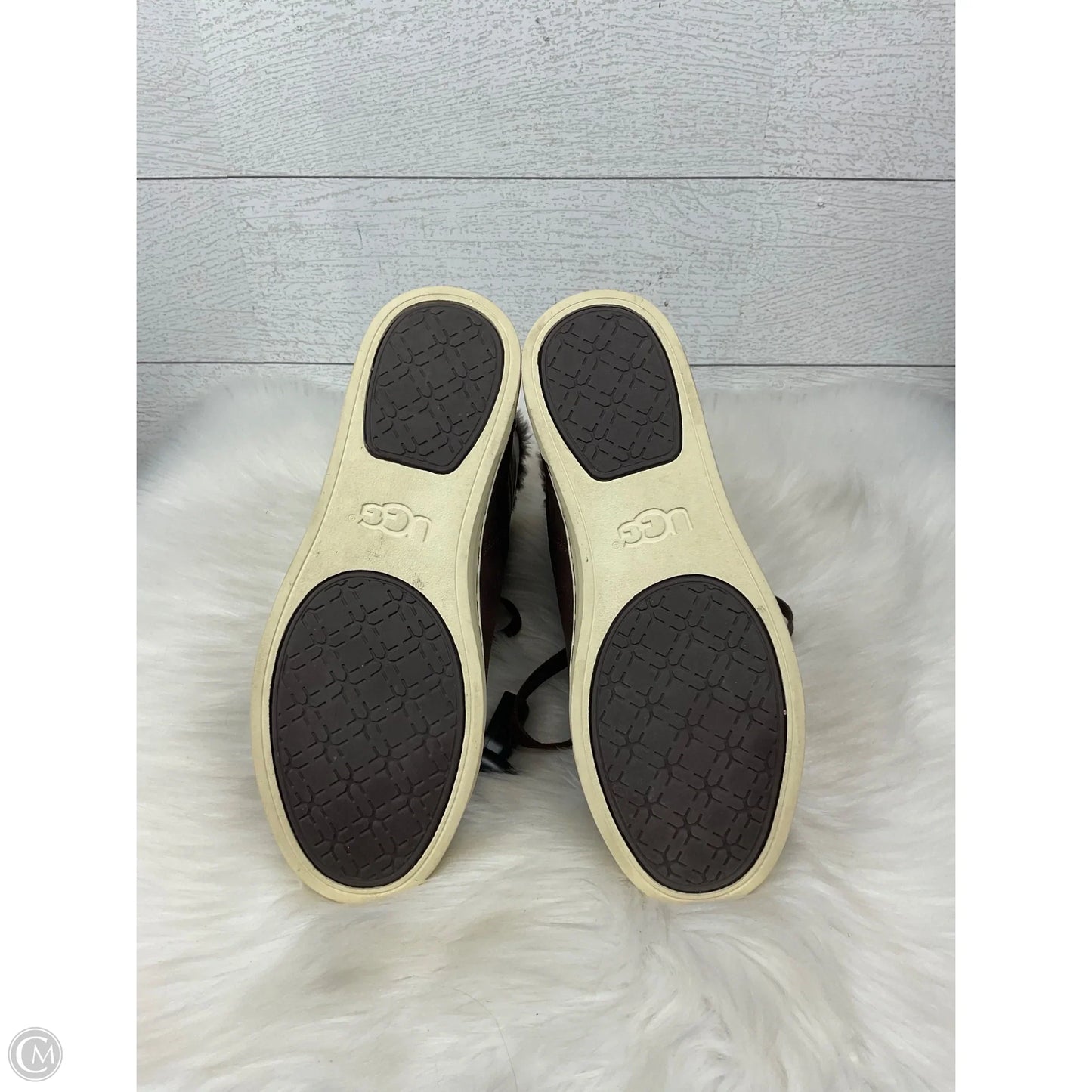 Boots Designer By Ugg In Brown, Size: 6.5