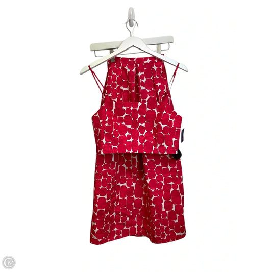 Skirt Set 2pc By Banana Republic In Red & White, Size: S