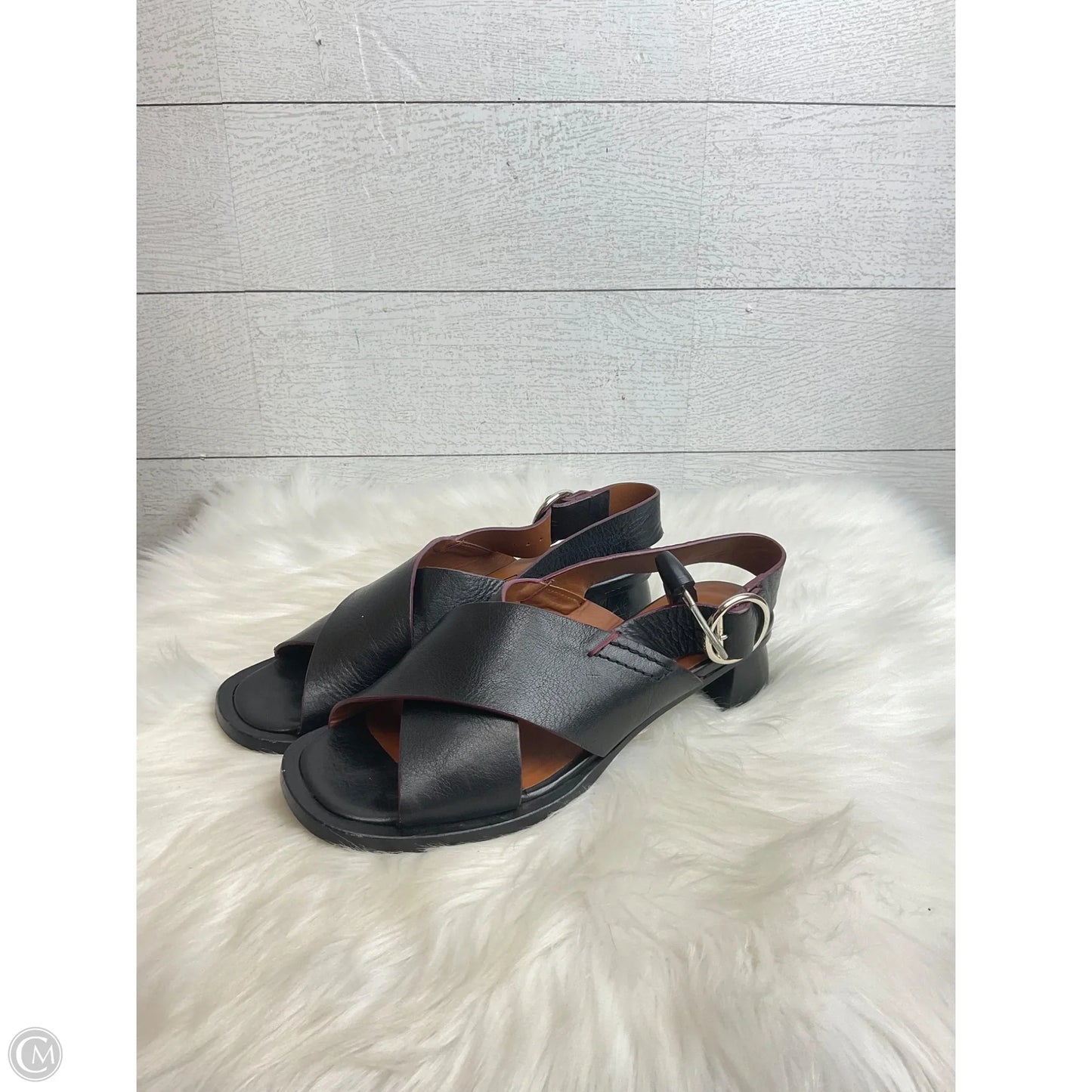 Sandals Heels Block By Cma In Black, Size: 9