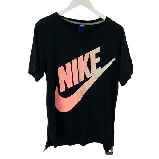 Black Athletic Top Short Sleeve Nike Apparel, Size M