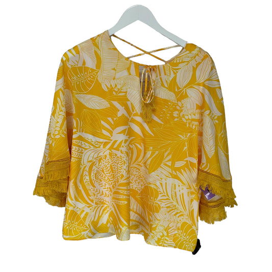 Yellow Top Short Sleeve Jade, Size S