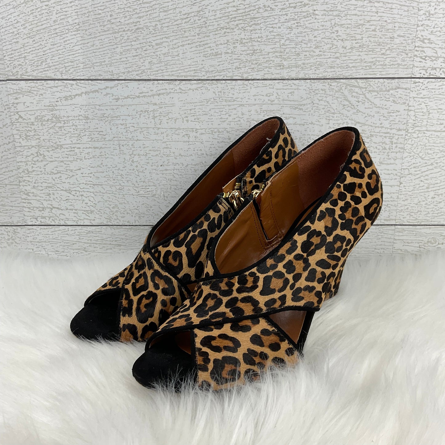 Shoes Heels Kitten By Nine West In Animal Print, Size: 5.5