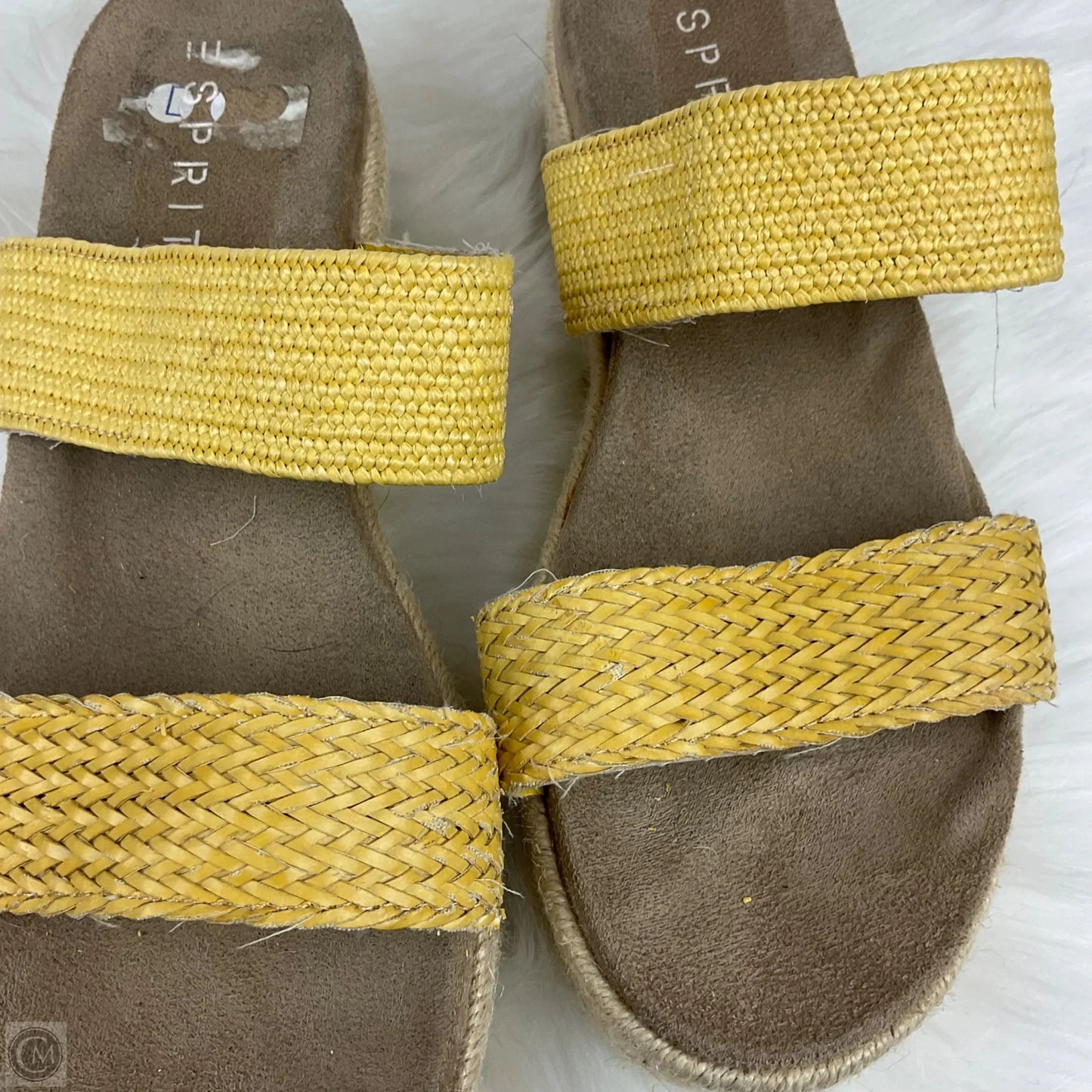Sandals Heels Platform By Clothes Mentor In Yellow, Size: 10