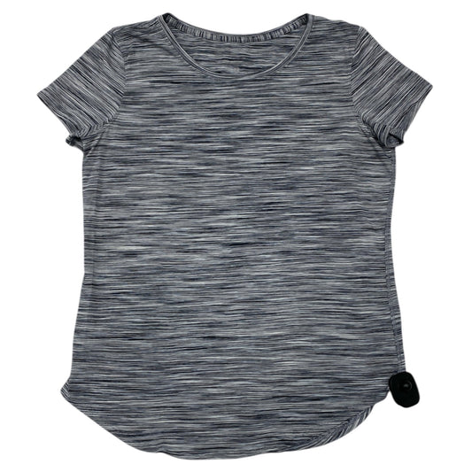 Athletic Top Ss By Lululemon In Grey, Size:S