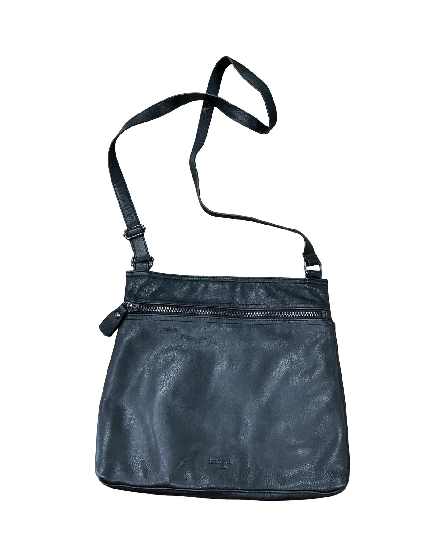 Crossbody Leather By Margot In Black, Size:Large
