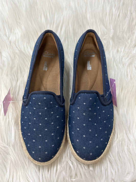 Shoes Flats By Clarks In Blue, Size:5.5