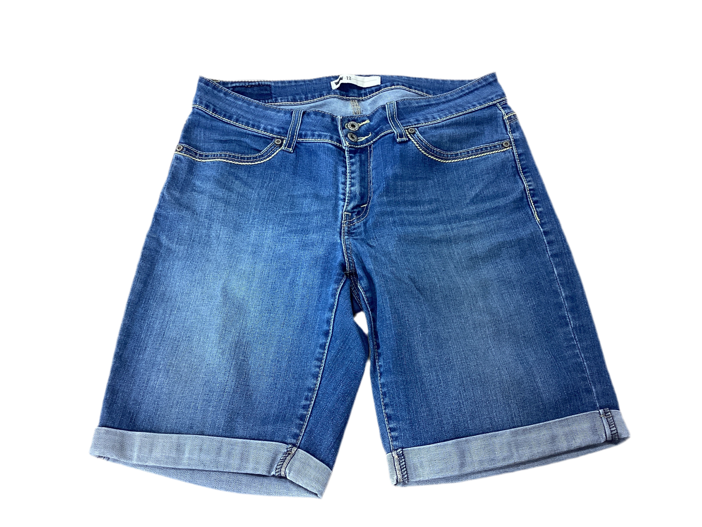 Shorts By Levis In Blue Denim, Size:12