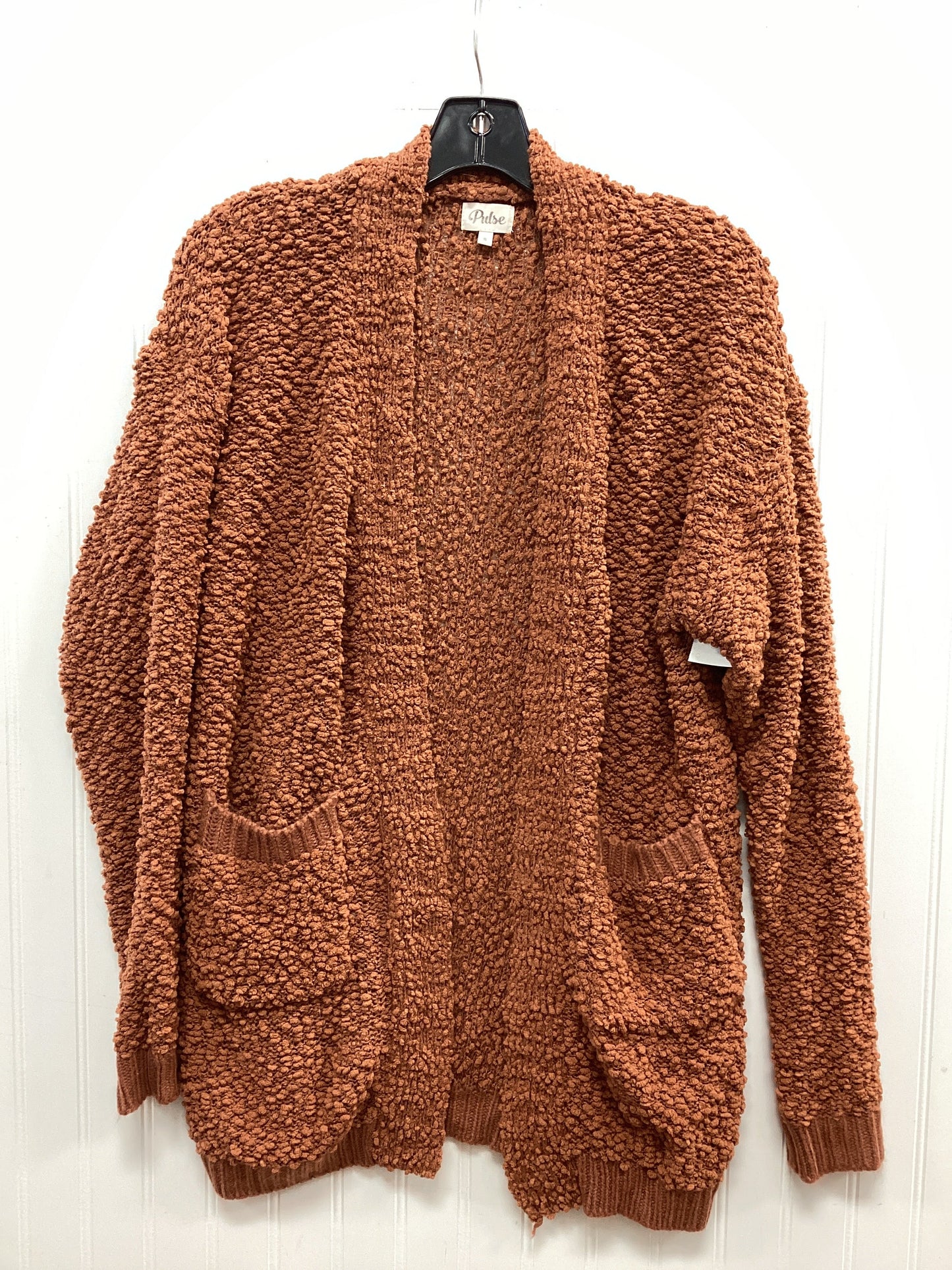 Sweater Cardigan By Pulse In Brown, Size:S