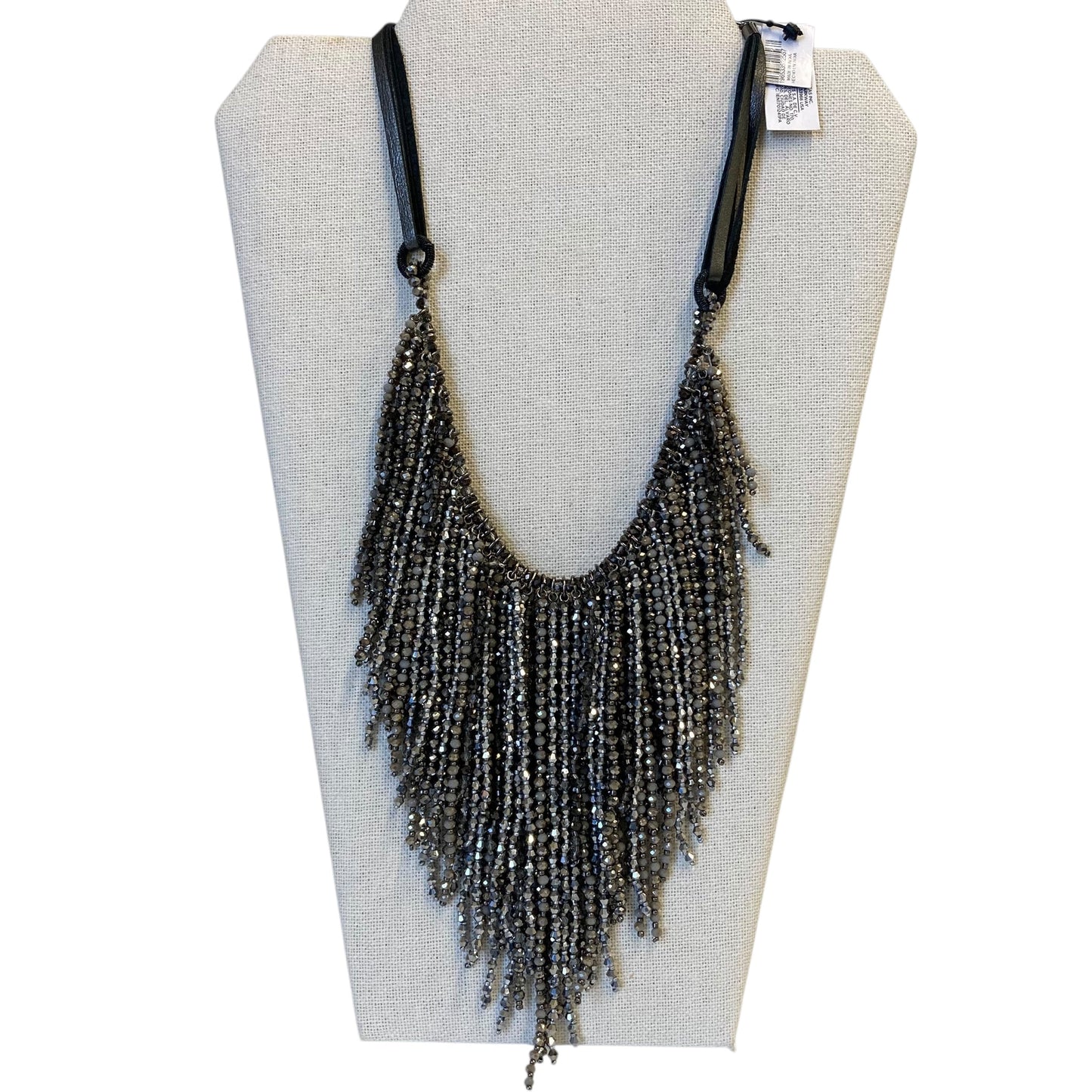 Necklace Statement By Chicos In Black & Grey