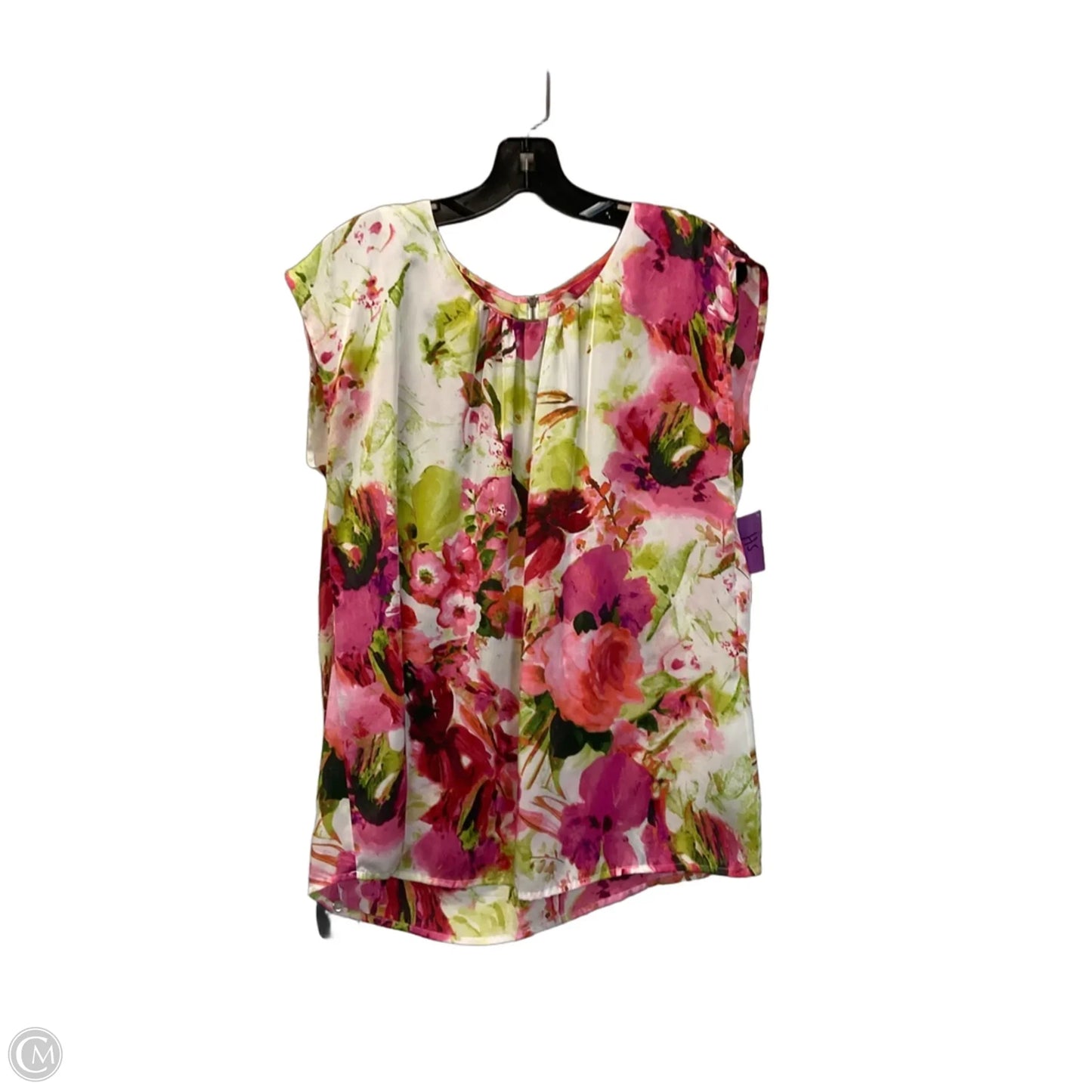 Top Short Sleeve By Sunny Leigh In Floral Print, Size: L