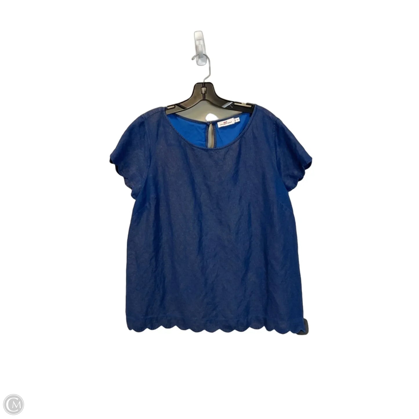 Top Short Sleeve By Vineyard Vines In Blue, Size: 14