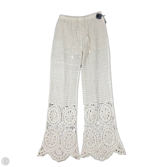 Pants Wide Leg By Solitaire In Cream, Size: M