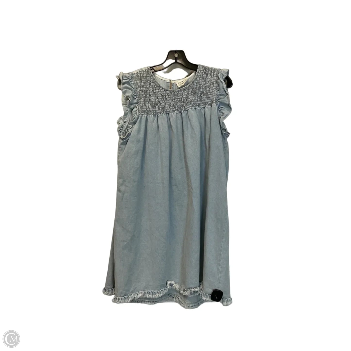 Dress Casual Short By Umgee In Blue Denim, Size: M