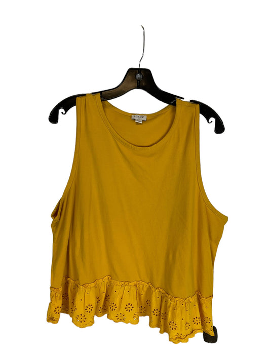 Yellow Top Sleeveless J. Crew, Size Xxl