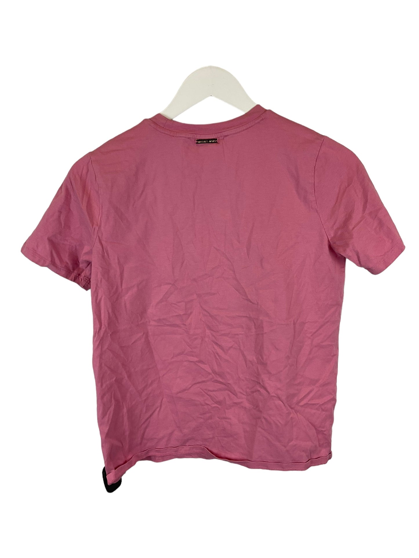 Pink Top Short Sleeve Designer Michael By Michael Kors, Size Xs