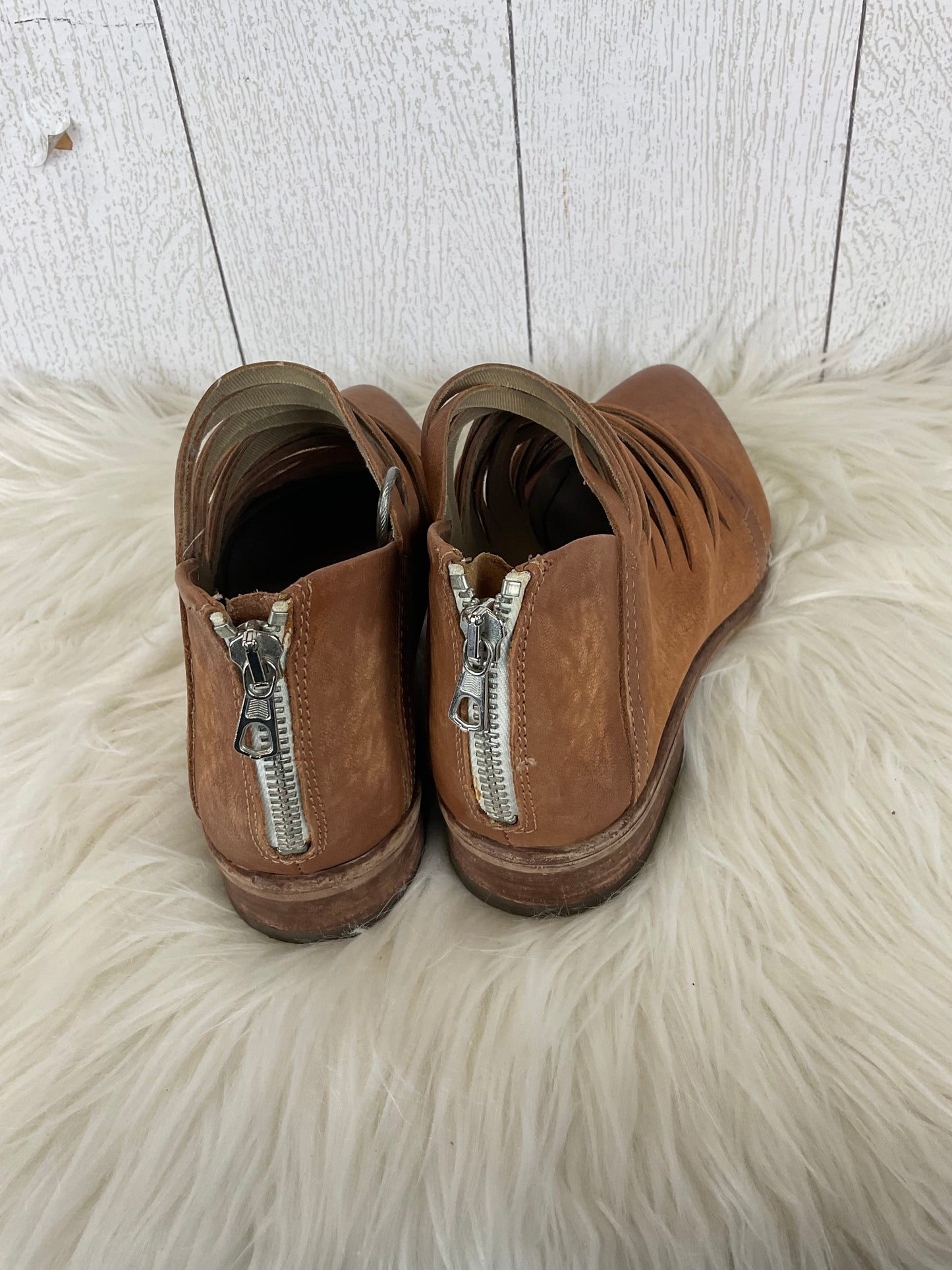 Tan Shoes Heels Block Free People, Size 6.5