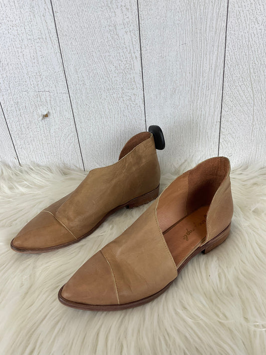 Tan Shoes Heels Block Free People, Size 7