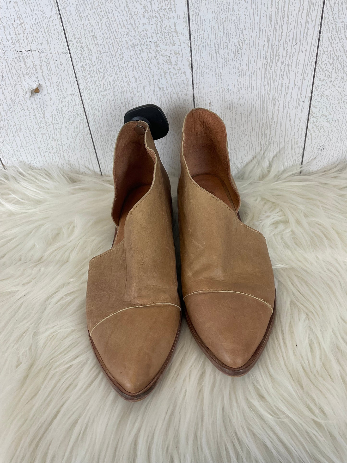 Tan Shoes Heels Block Free People, Size 7