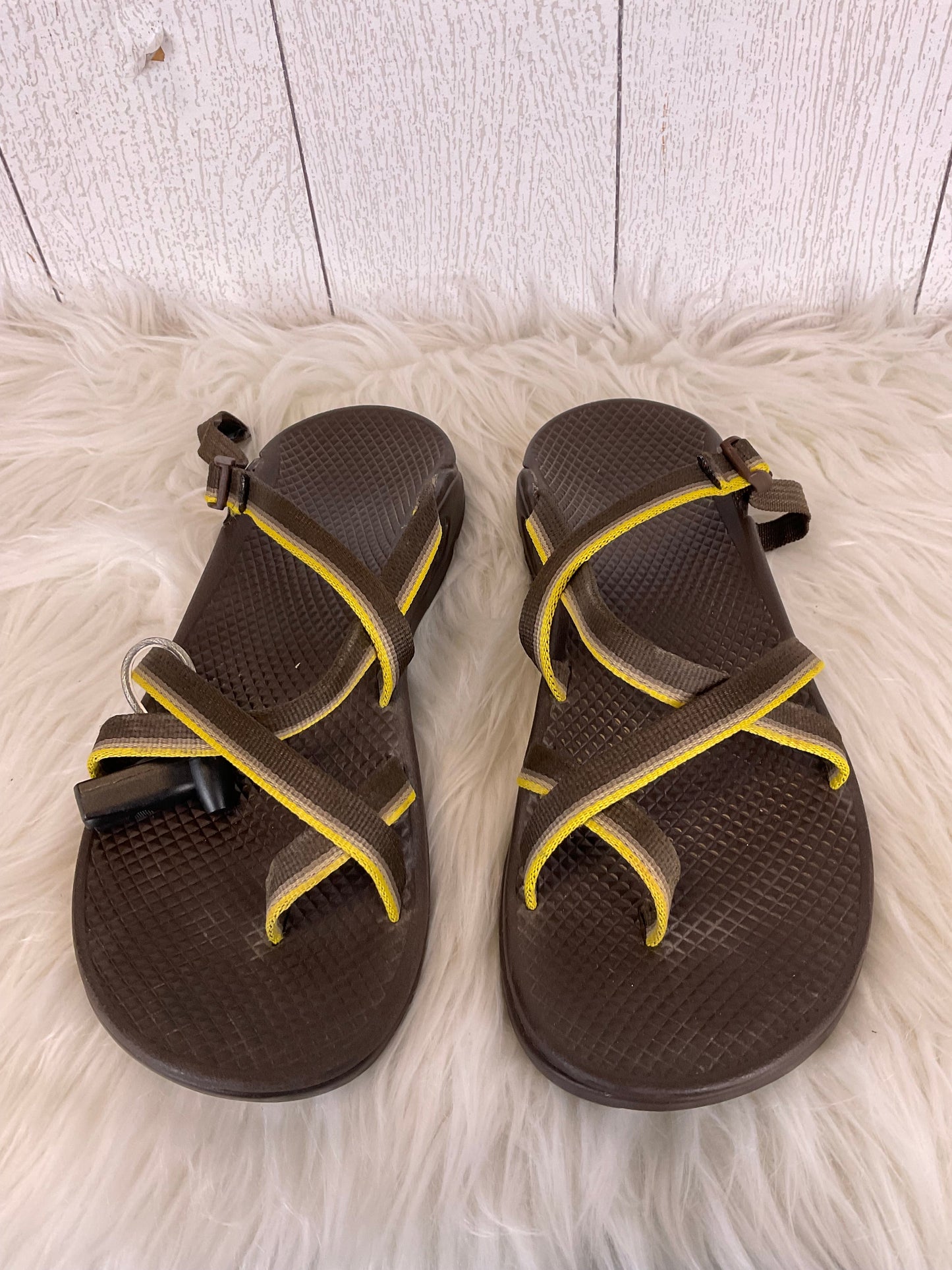 Yellow Sandals Designer Chacos, Size 9