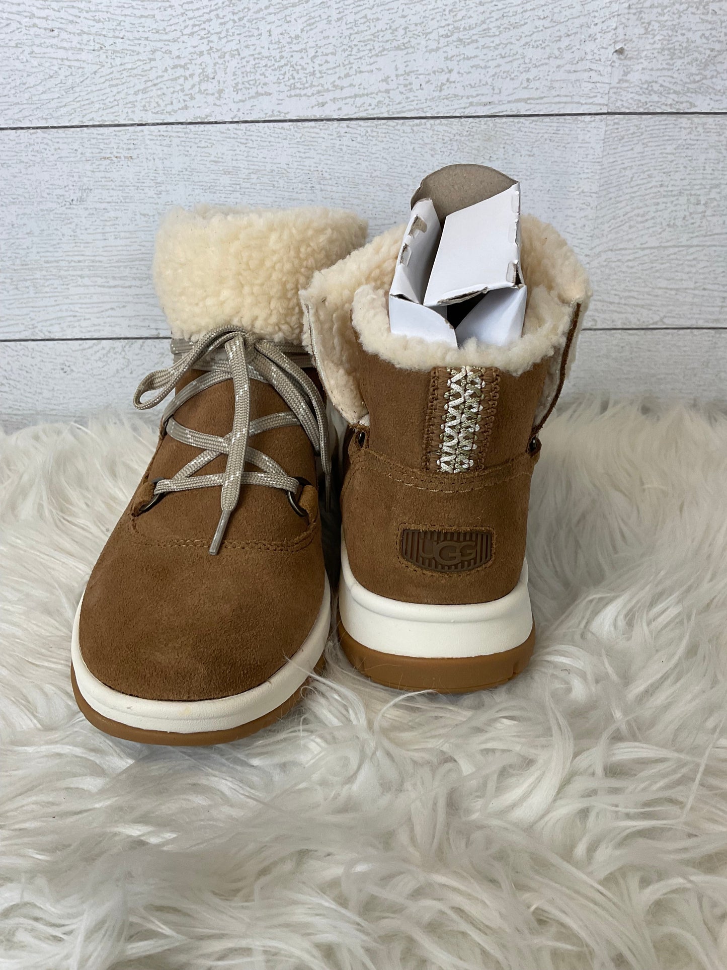 Boots Designer By Ugg In Tan, Size: 8.5