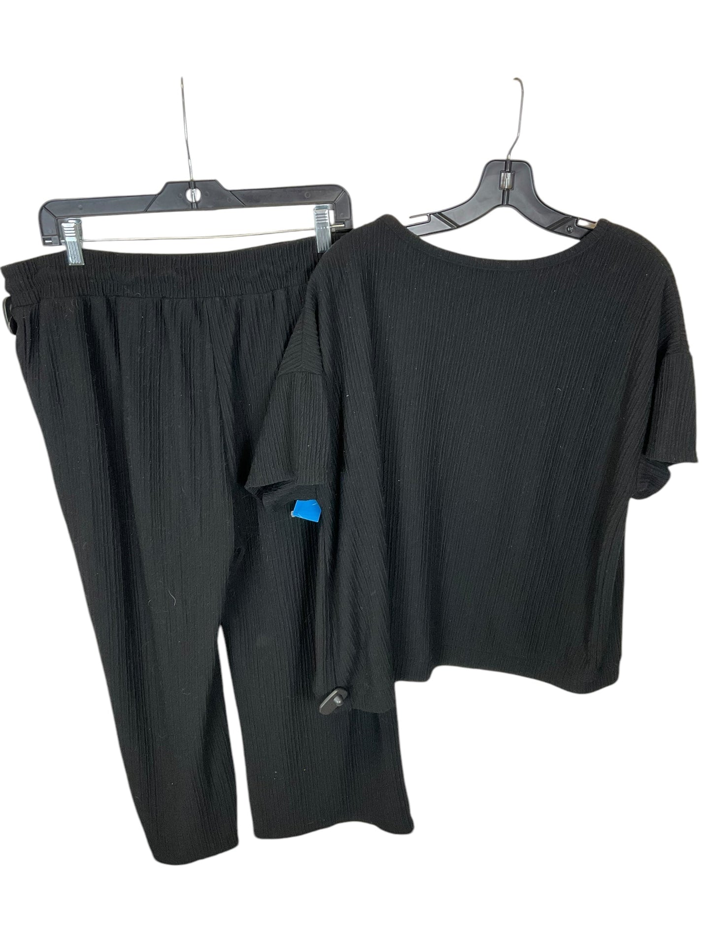 Pants Set 2pc By Clothes Mentor In Black, Size: 1x