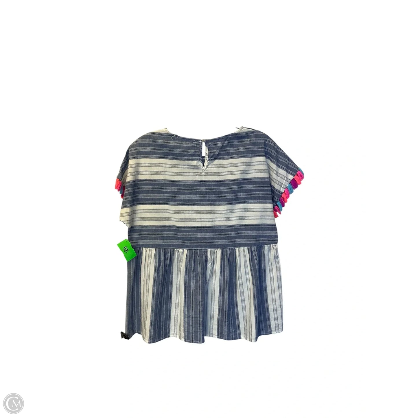 Top Short Sleeve By Savanna Jane In Blue Denim, Size: S