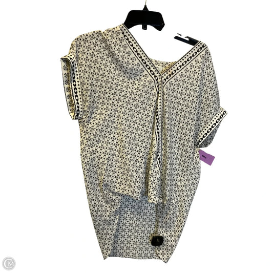 Top Short Sleeve By Max Studio In Black & Cream, Size: S