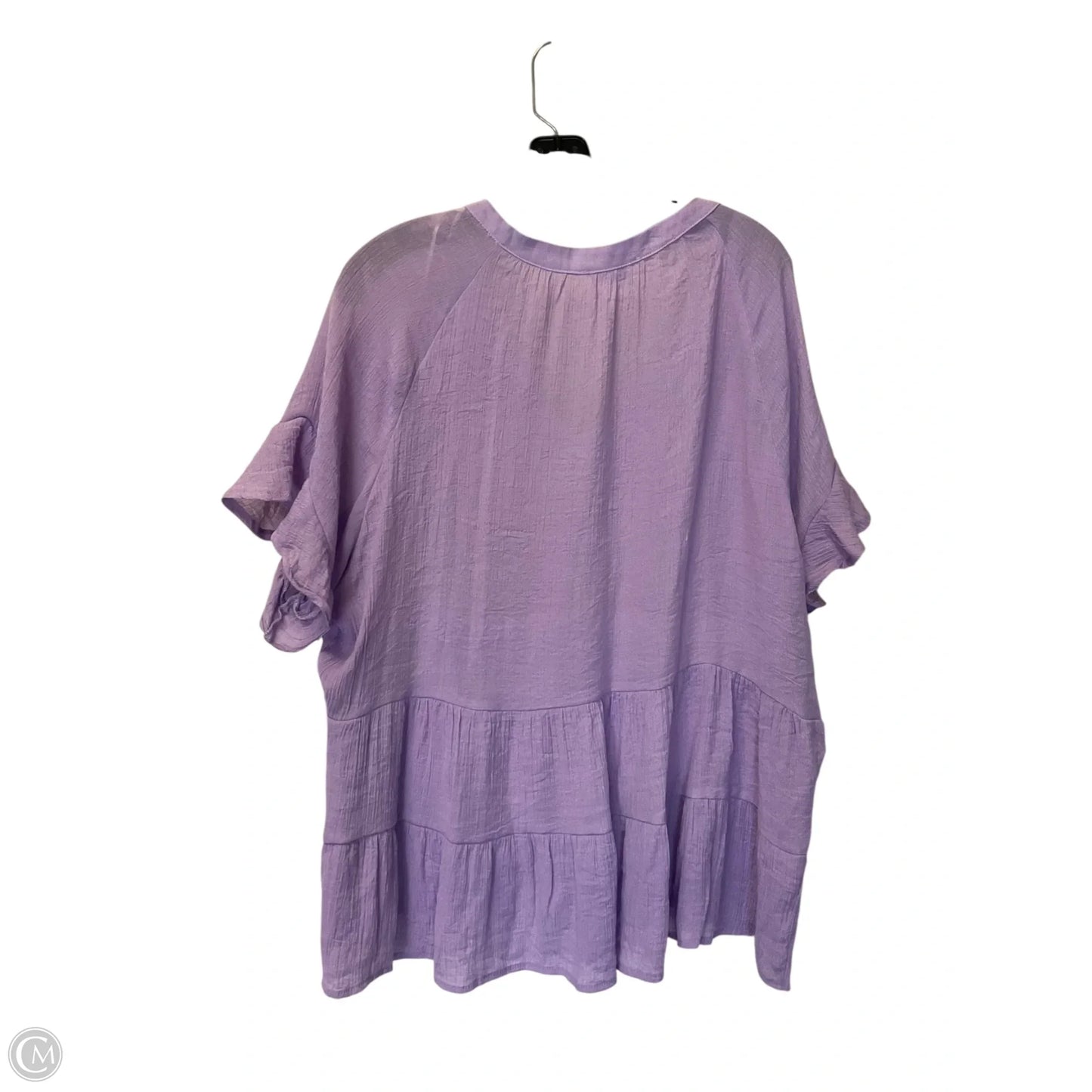 Top Short Sleeve By Umgee In Purple, Size: 1x