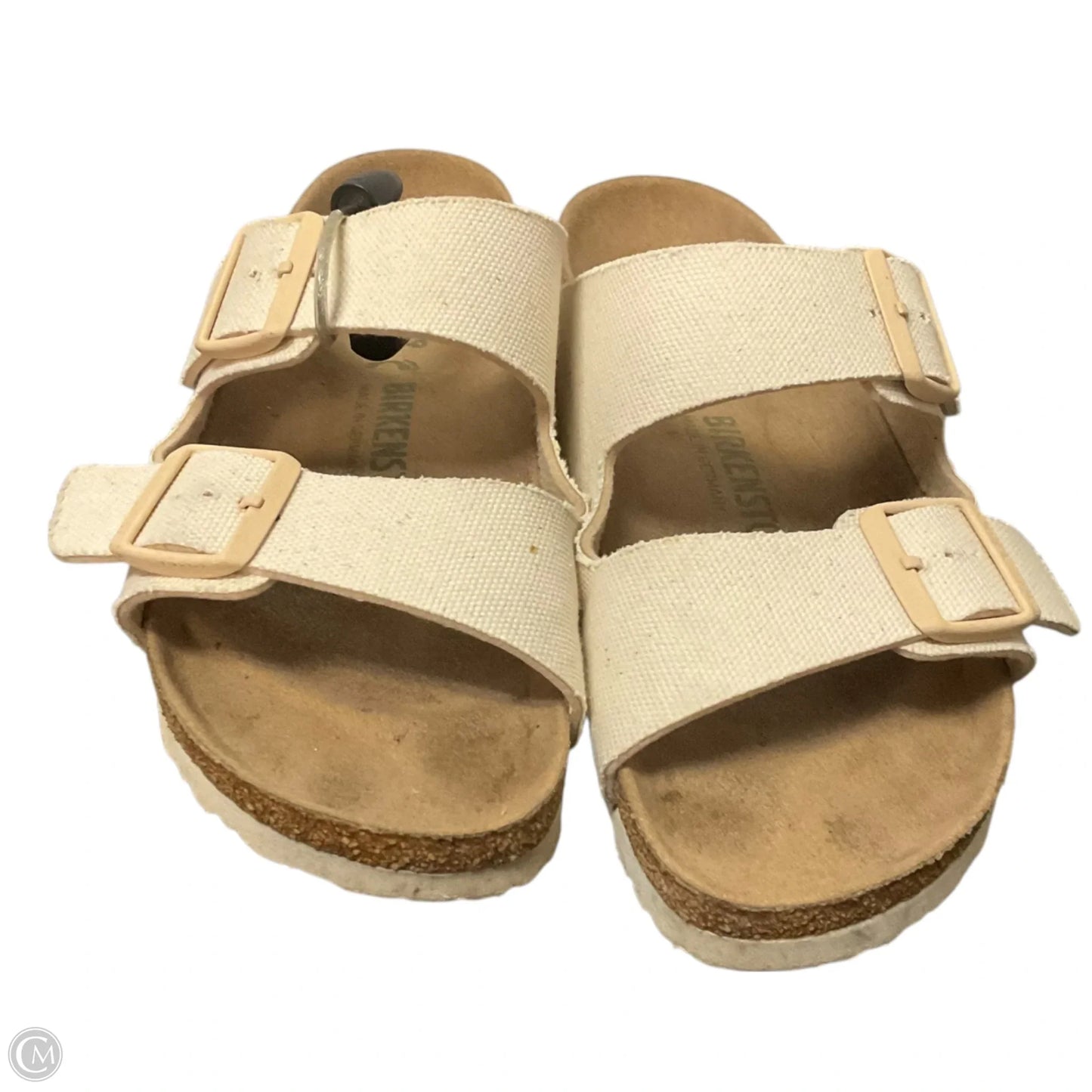 Sandals Flats By Birkenstock In Cream, Size: 8