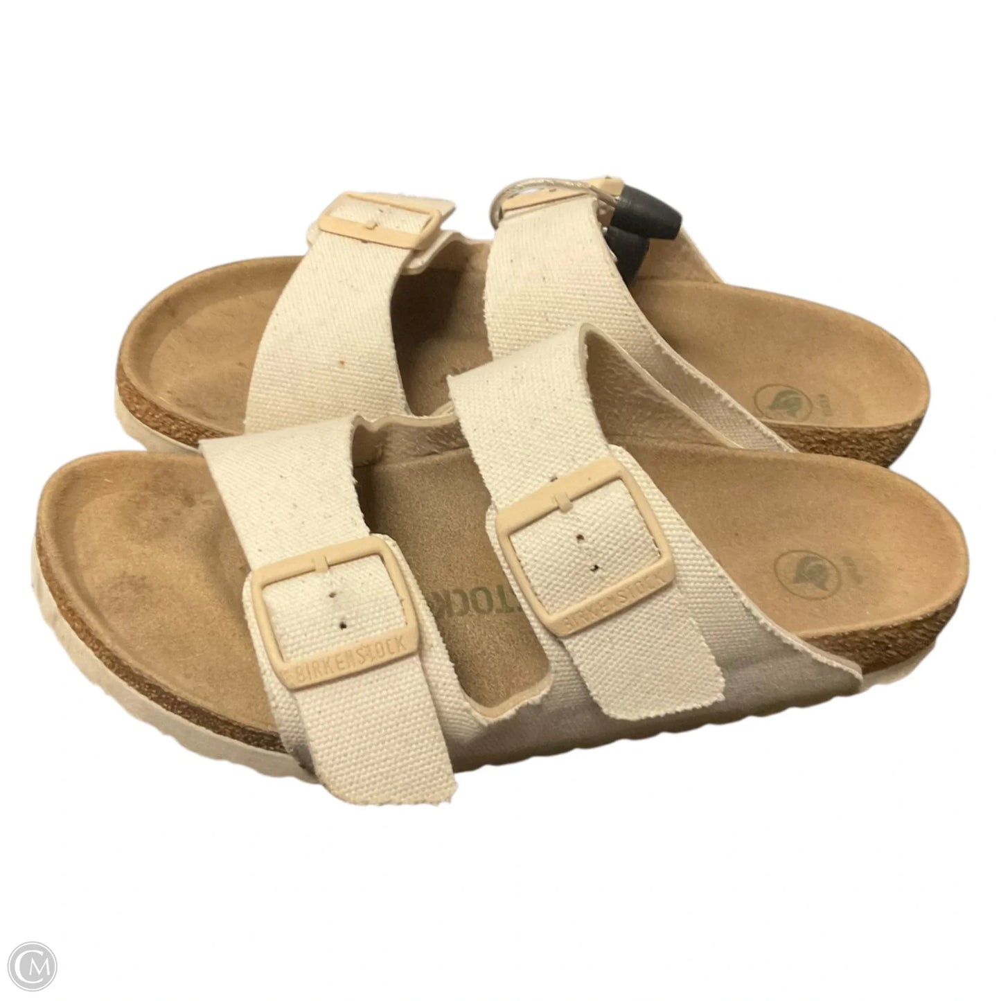 Sandals Flats By Birkenstock In Cream, Size: 8