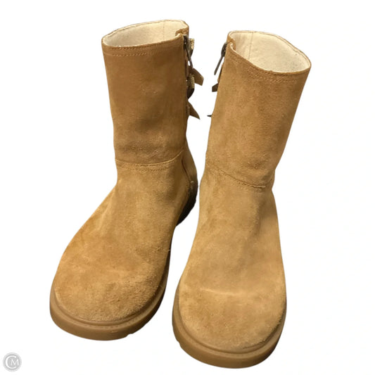Boots Designer By Ugg In Brown, Size: 6