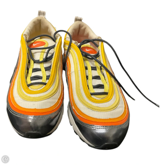 Shoes Sneakers By Nike In Orange & Yellow, Size: 10