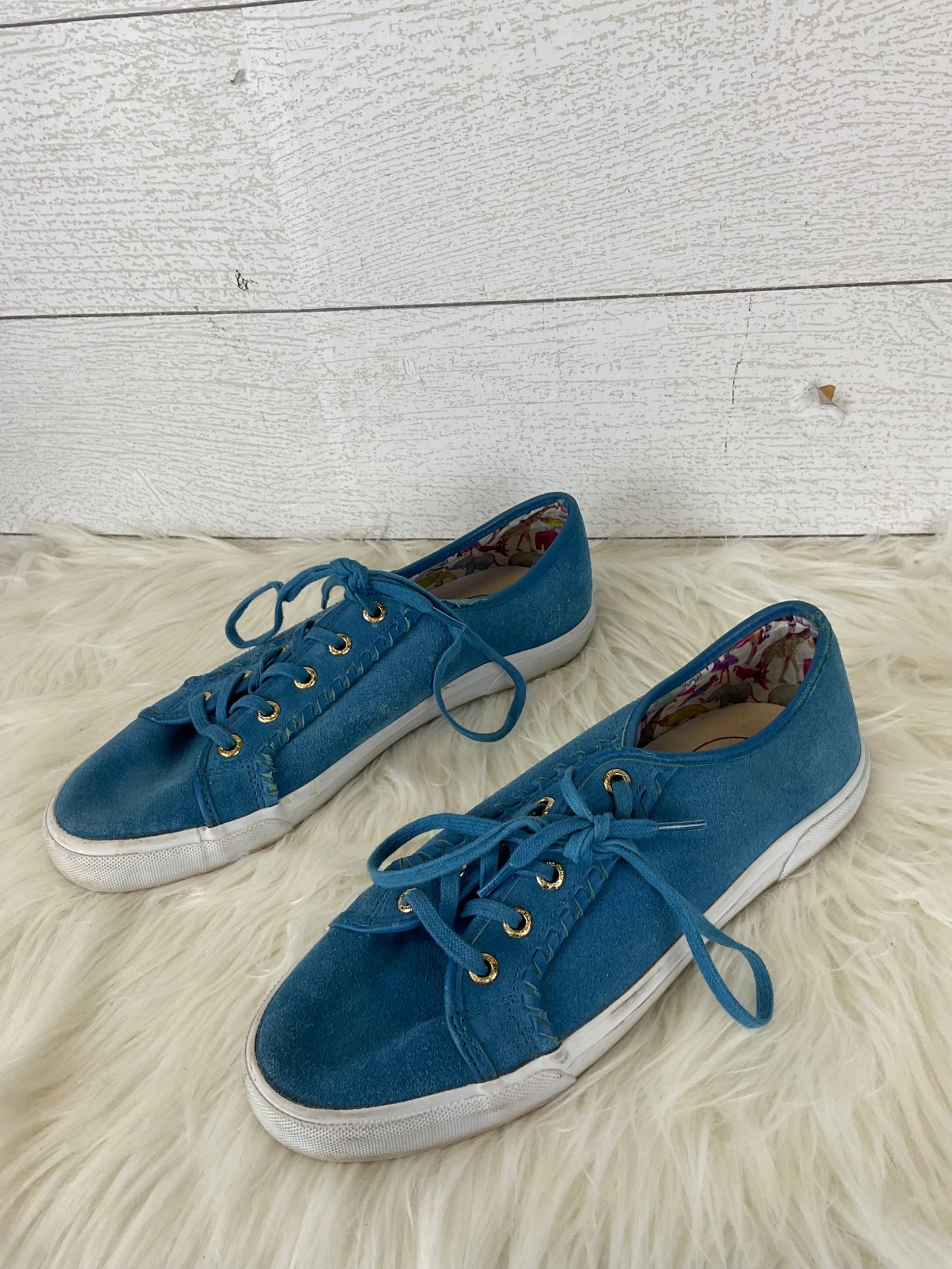 Blue Shoes Designer Jack Rogers, Size 8