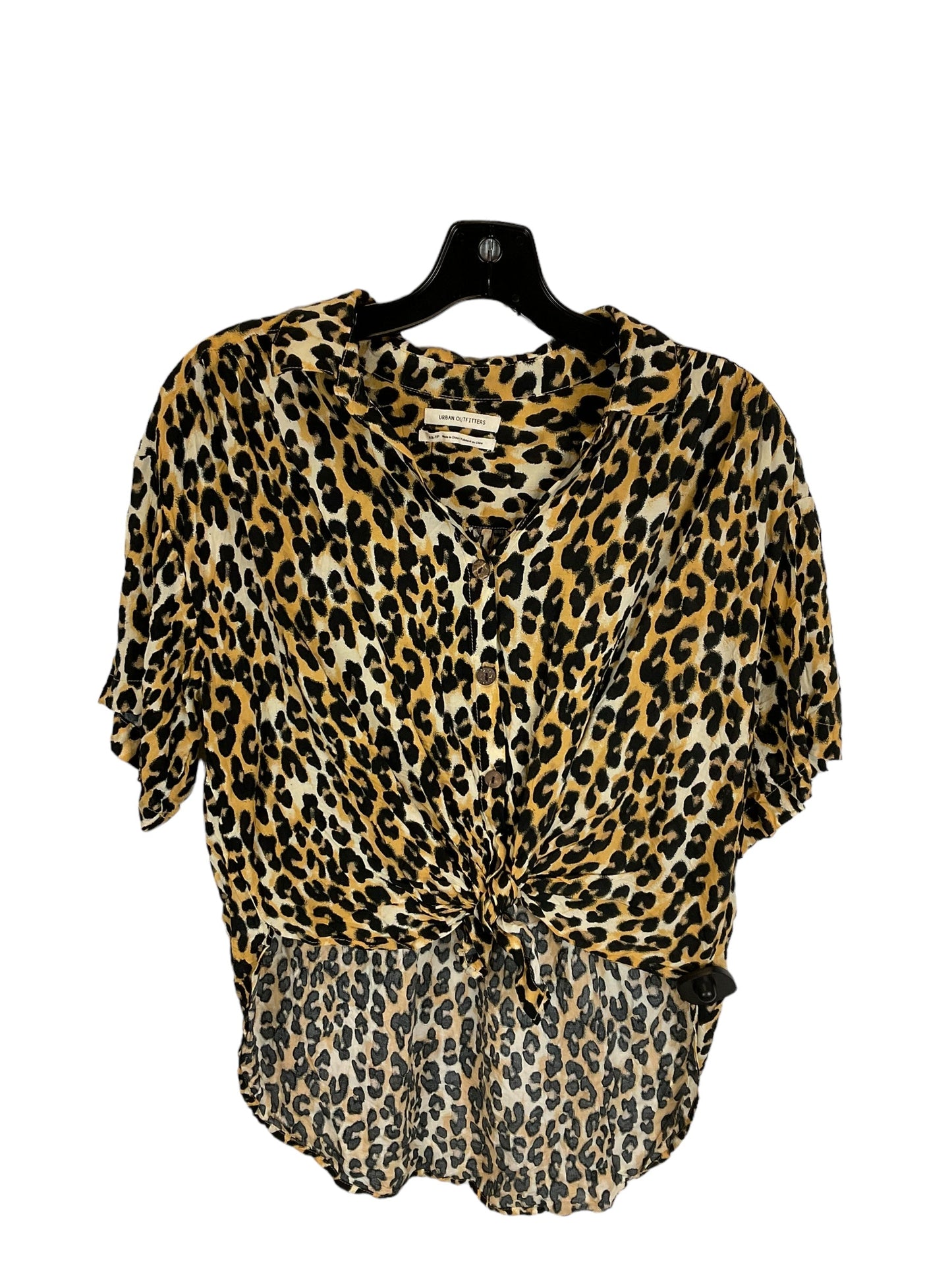 Animal Print Top Short Sleeve Urban Outfitters, Size Xs