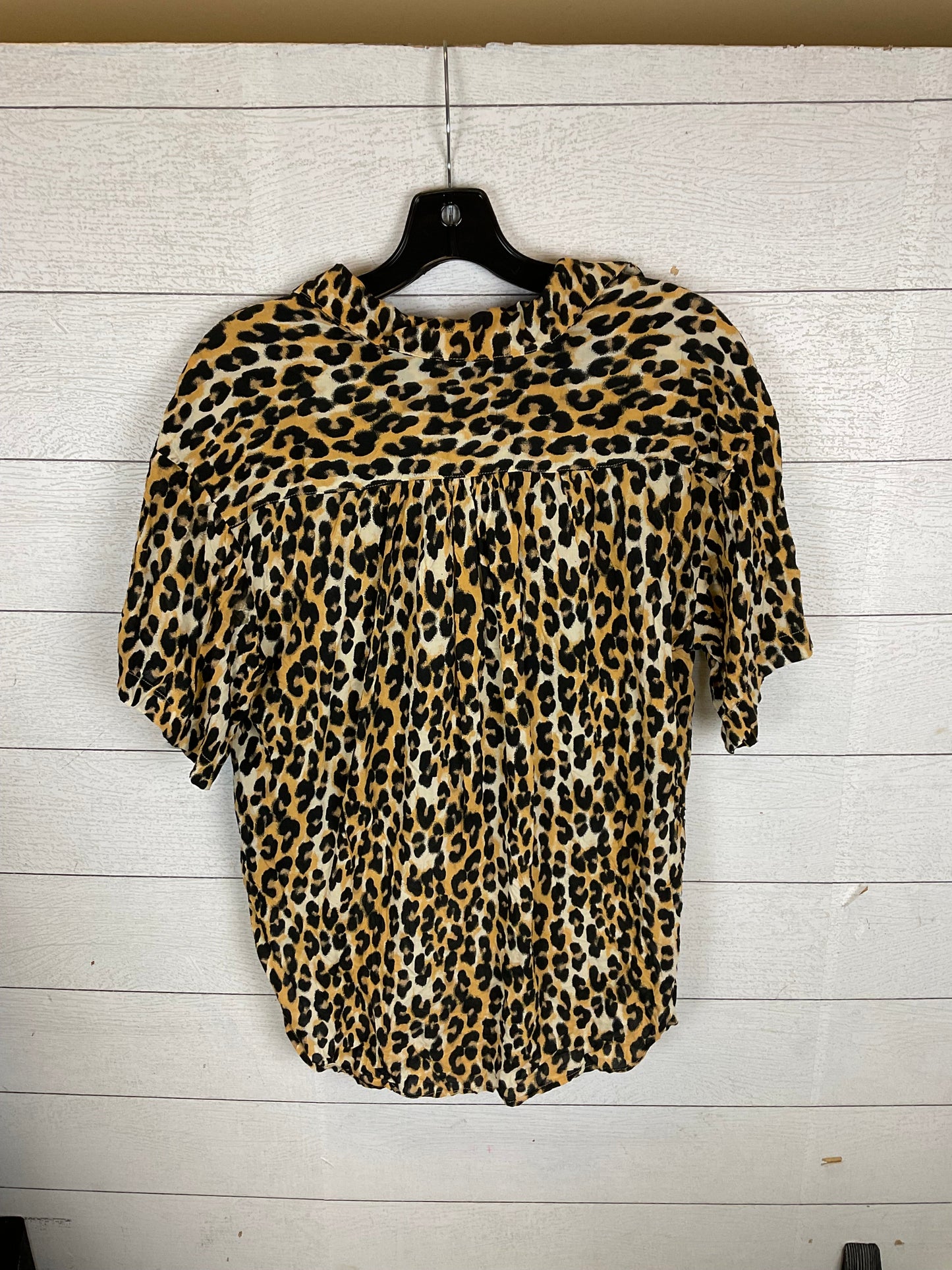 Animal Print Top Short Sleeve Urban Outfitters, Size Xs