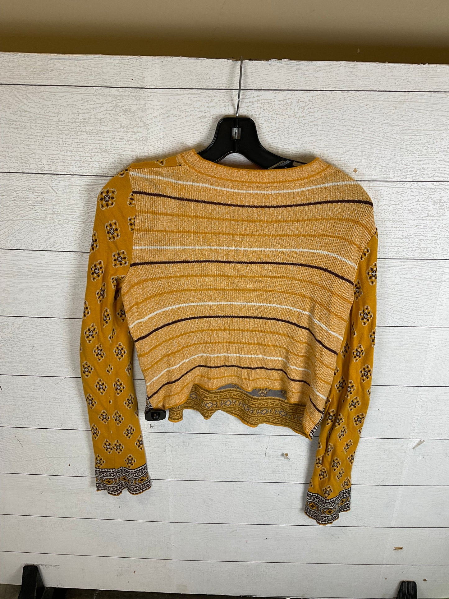 Yellow Top Long Sleeve Free People, Size Xs