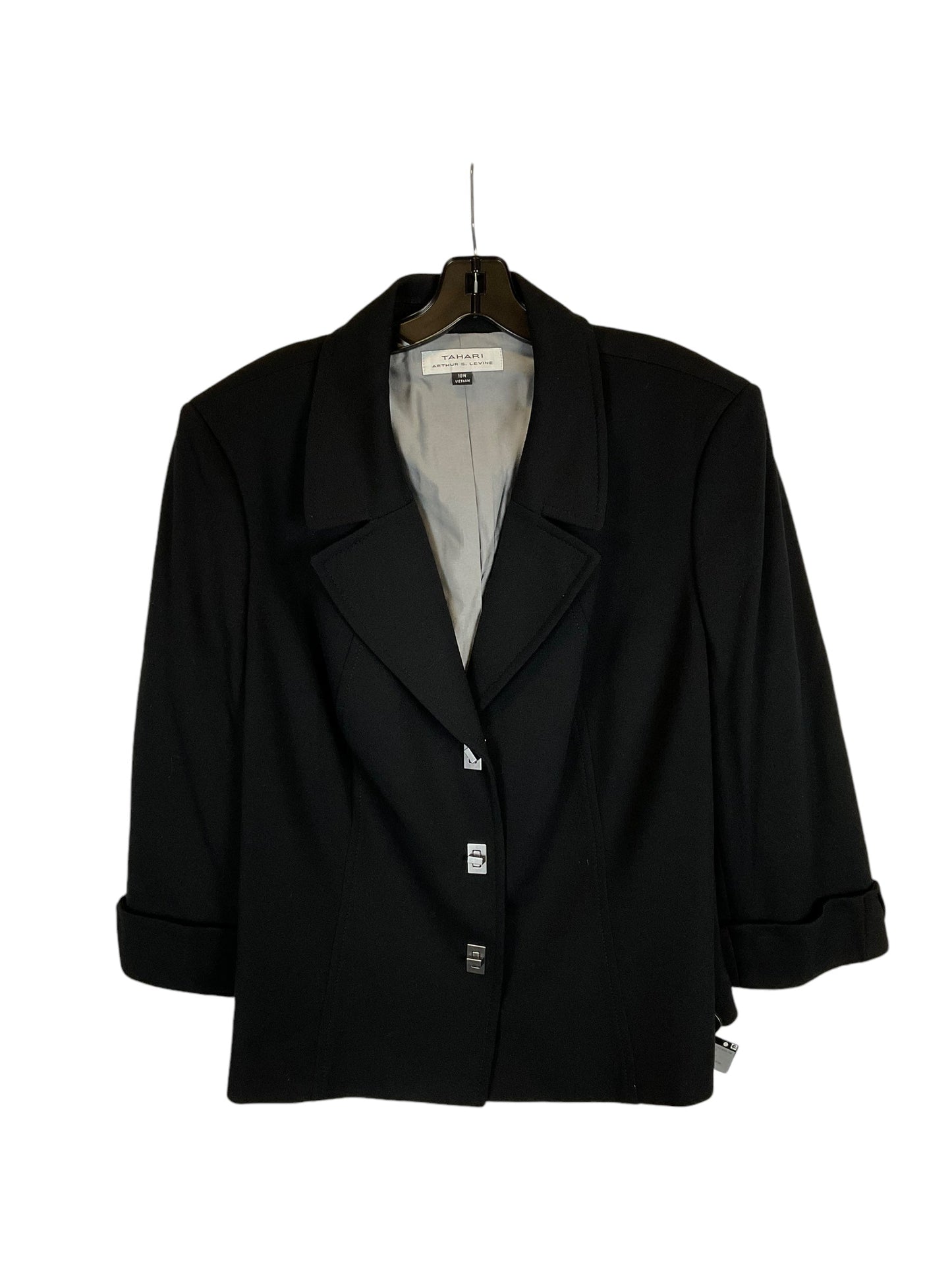 Blazer By Tahari By Arthur Levine In Black, Size: 1x