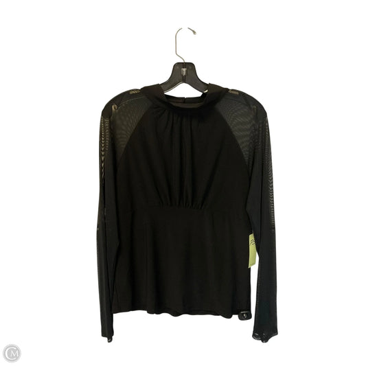Top Long Sleeve By Perseption Concept In Black, Size: Xl