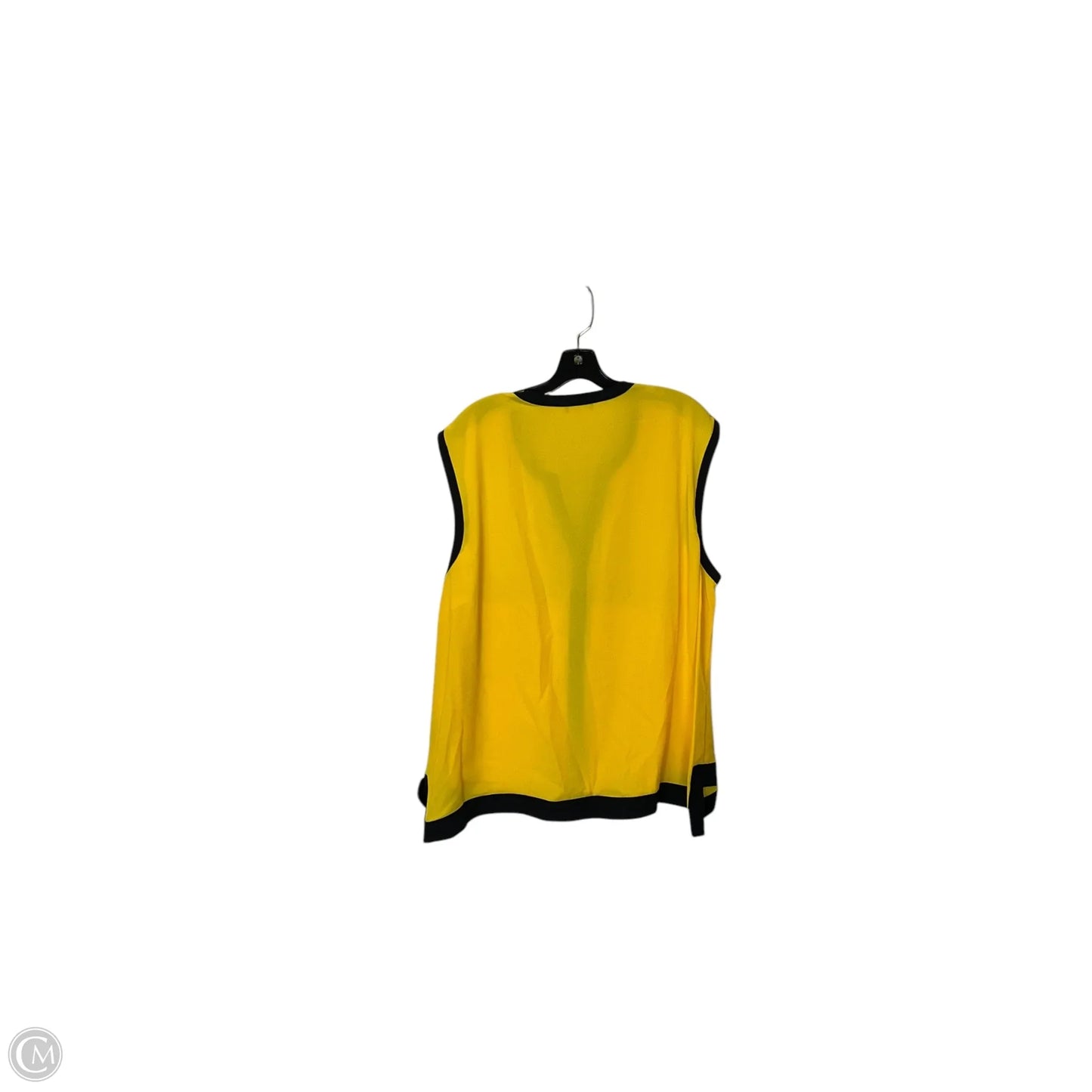 Top Sleeveless By Vince Camuto In Yellow, Size: 3x