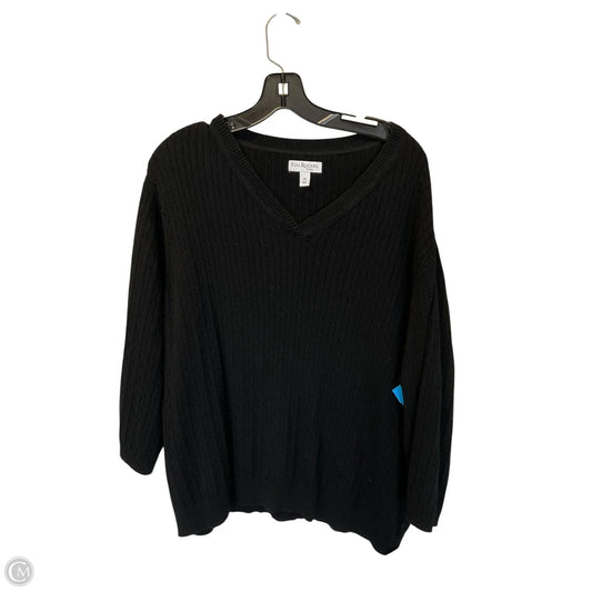 Sweater By Kim Rogers In Black, Size: 3x