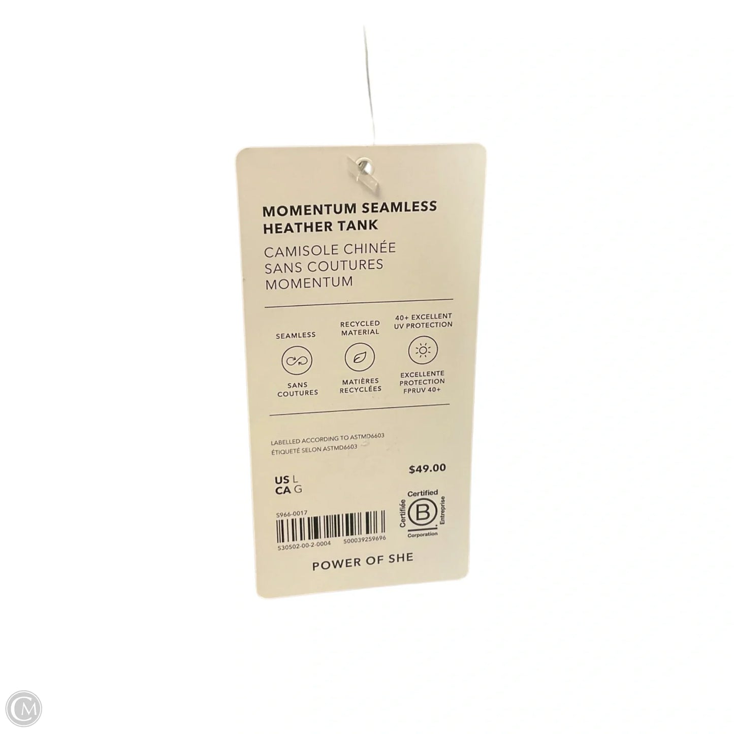 Athletic Tank Top By Athleta In Grey, Size: L